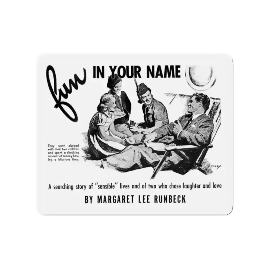 Fun In Your Name, Liberty, November 26, 1938 (Magazine Illustration) Refrigerator Magnet - The Sticker Space