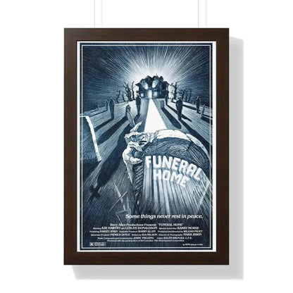 FUNERAL HOME 1980 - Framed Movie Poster 16″ x 24″ Walnut - The Sticker Space