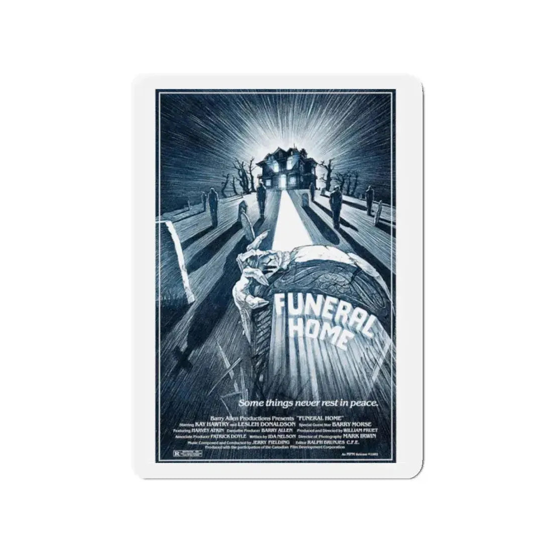 FUNERAL HOME 1980 Movie Poster - Refrigerator Magnet 2 Inch - The Sticker Space