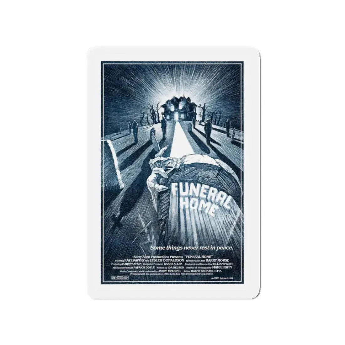 FUNERAL HOME 1980 Movie Poster - Refrigerator Magnet 3 Inch - The Sticker Space
