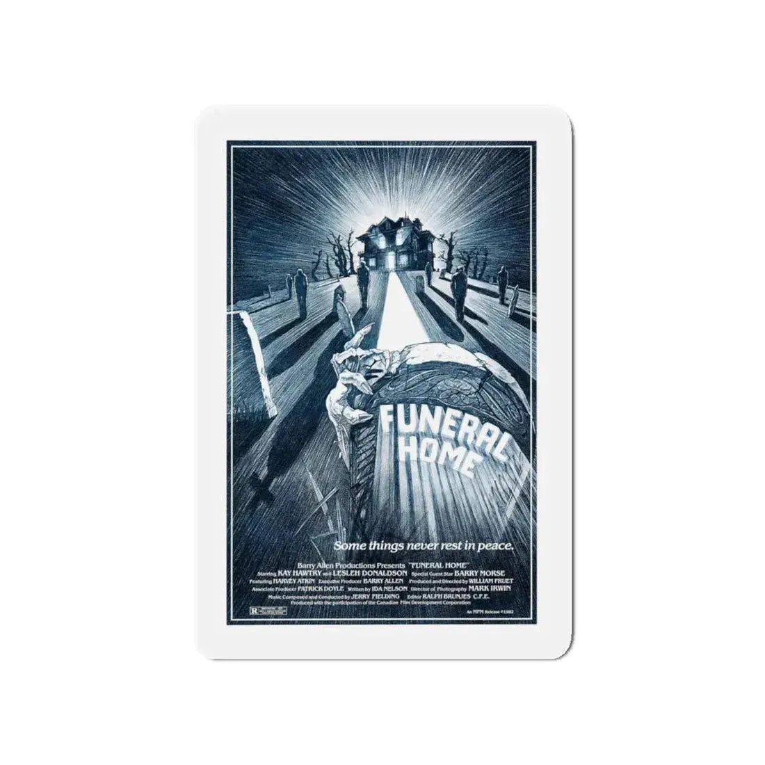 FUNERAL HOME 1980 Movie Poster - Refrigerator Magnet 4 Inch - The Sticker Space