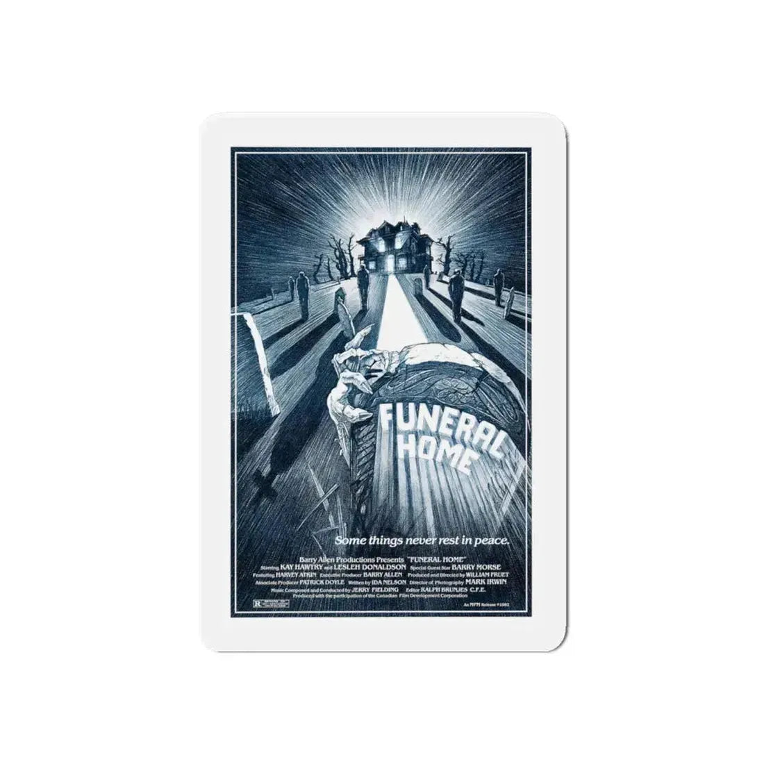 FUNERAL HOME 1980 Movie Poster - Refrigerator Magnet 6 Inch - The Sticker Space