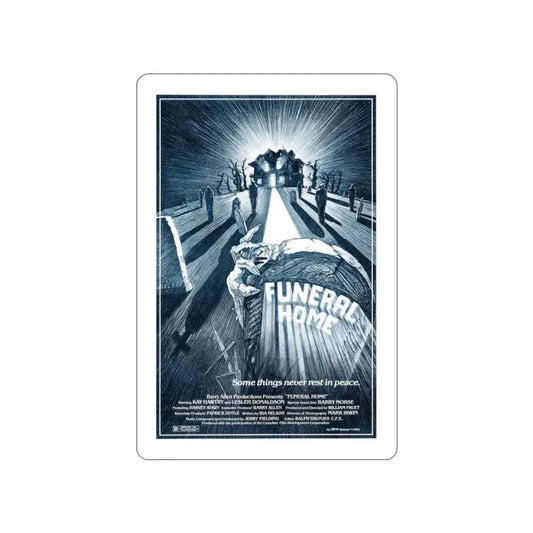 FUNERAL HOME 1980 Movie Poster STICKER Vinyl Die-Cut Decal 2 Inch - The Sticker Space