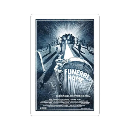 FUNERAL HOME 1980 Movie Poster - STICKER Vinyl Kiss-Cut Decal 6 Inch White - The Sticker Space