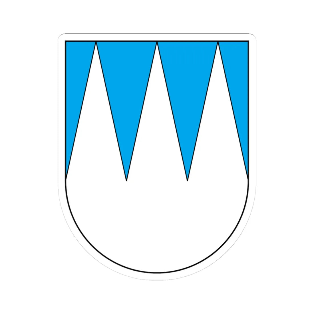 Funes-Stemma (Italy) (Coat of Arms) STICKER Vinyl Kiss-Cut Decal 3 Inch White - The Sticker Space