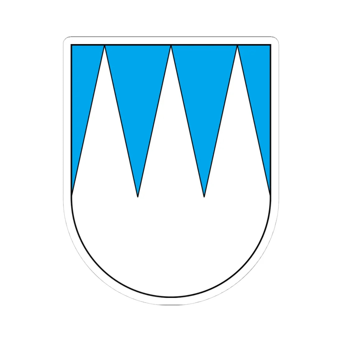 Funes-Stemma (Italy) (Coat of Arms) STICKER Vinyl Kiss-Cut Decal 4 Inch White - The Sticker Space