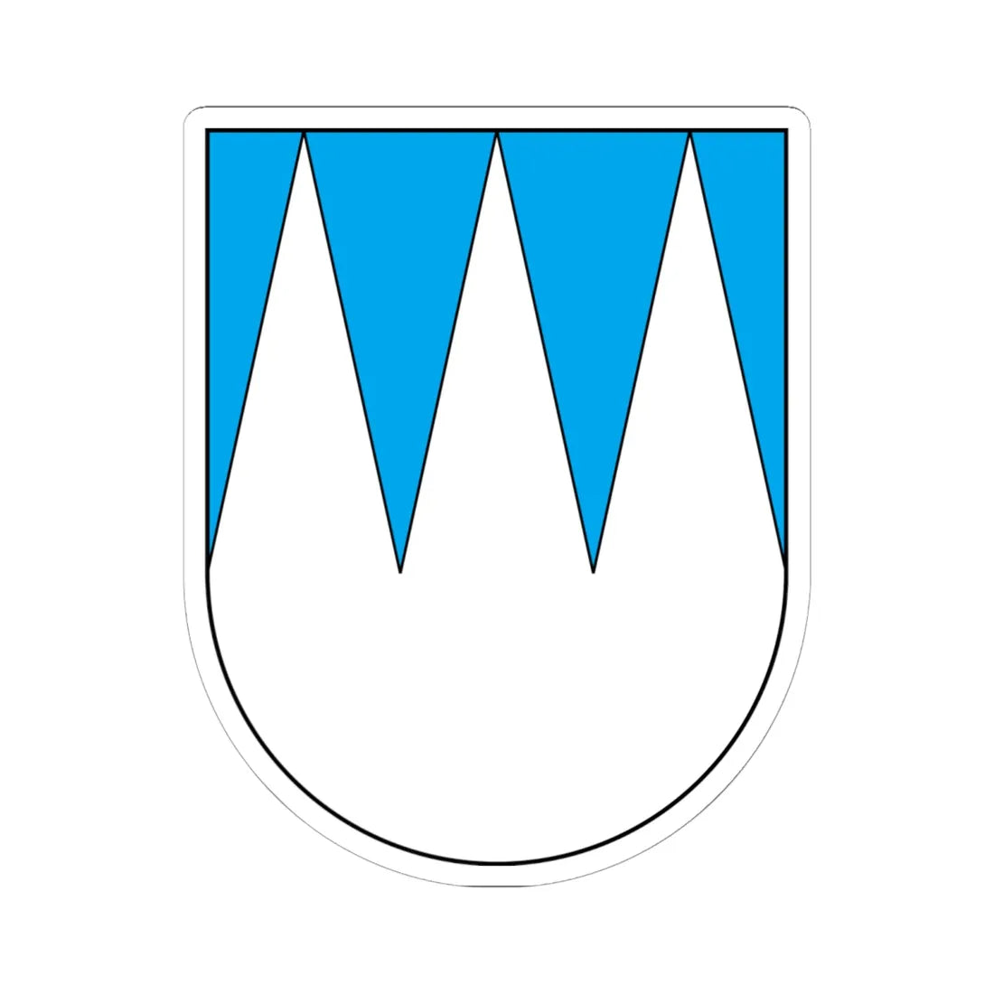 Funes-Stemma (Italy) (Coat of Arms) STICKER Vinyl Kiss-Cut Decal 6 Inch White - The Sticker Space