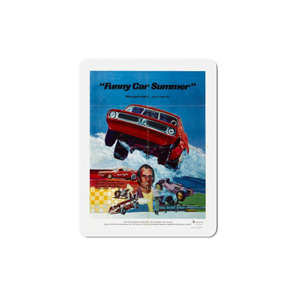 Funny Car Summer 1974 Movie Poster Die-Cut Magnet-4 Inch-The Sticker Space