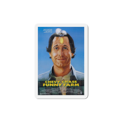 Funny Farm 1988 Movie Poster Die-Cut Magnet-3" x 3"-The Sticker Space