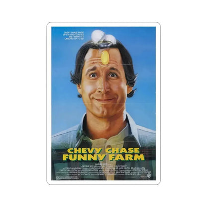 Funny Farm 1988 Movie Poster STICKER Vinyl Die-Cut Decal 4 Inch - The Sticker Space