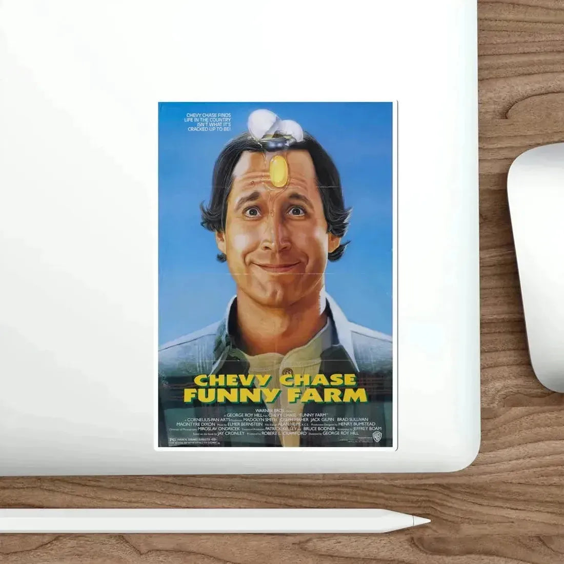 Funny Farm 1988 Movie Poster STICKER Vinyl Die-Cut Decal - The Sticker Space