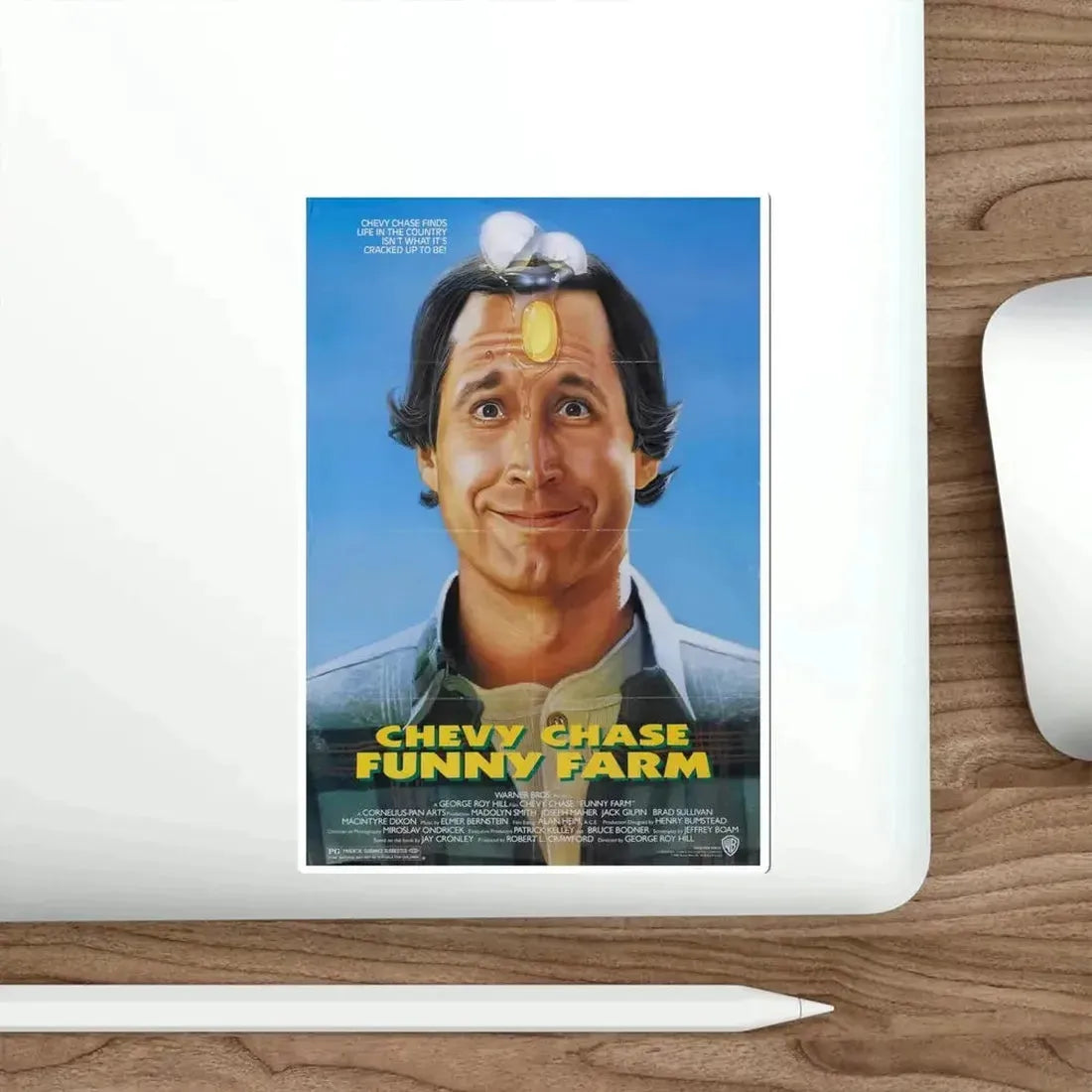 Funny Farm 1988 Movie Poster STICKER Vinyl Die-Cut Decal - The Sticker Space