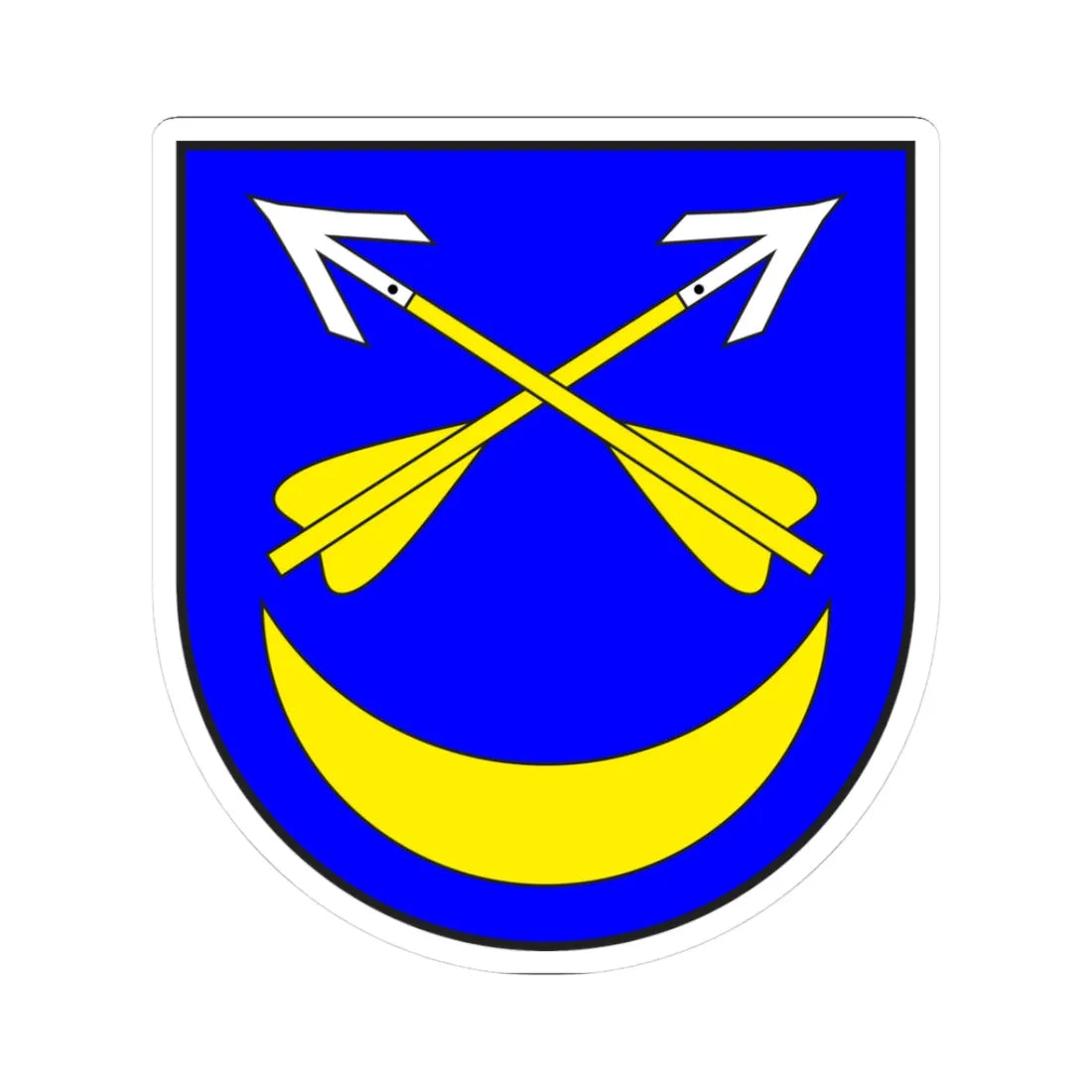 Furna wappen (Switzerland) (Coat of Arms) STICKER Vinyl Kiss-Cut Decal 3 Inch White - The Sticker Space