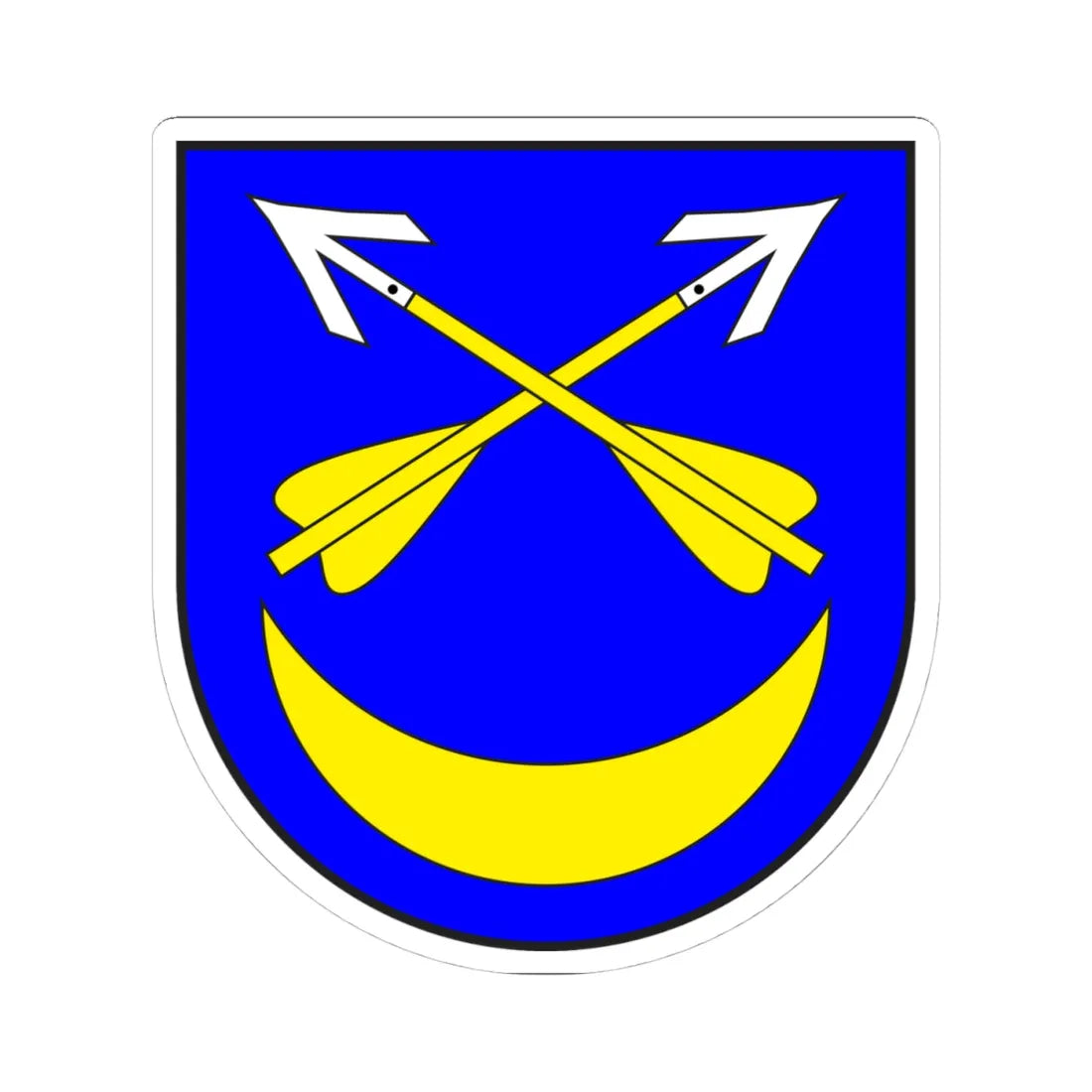 Furna wappen (Switzerland) (Coat of Arms) STICKER Vinyl Kiss-Cut Decal 4 Inch White - The Sticker Space