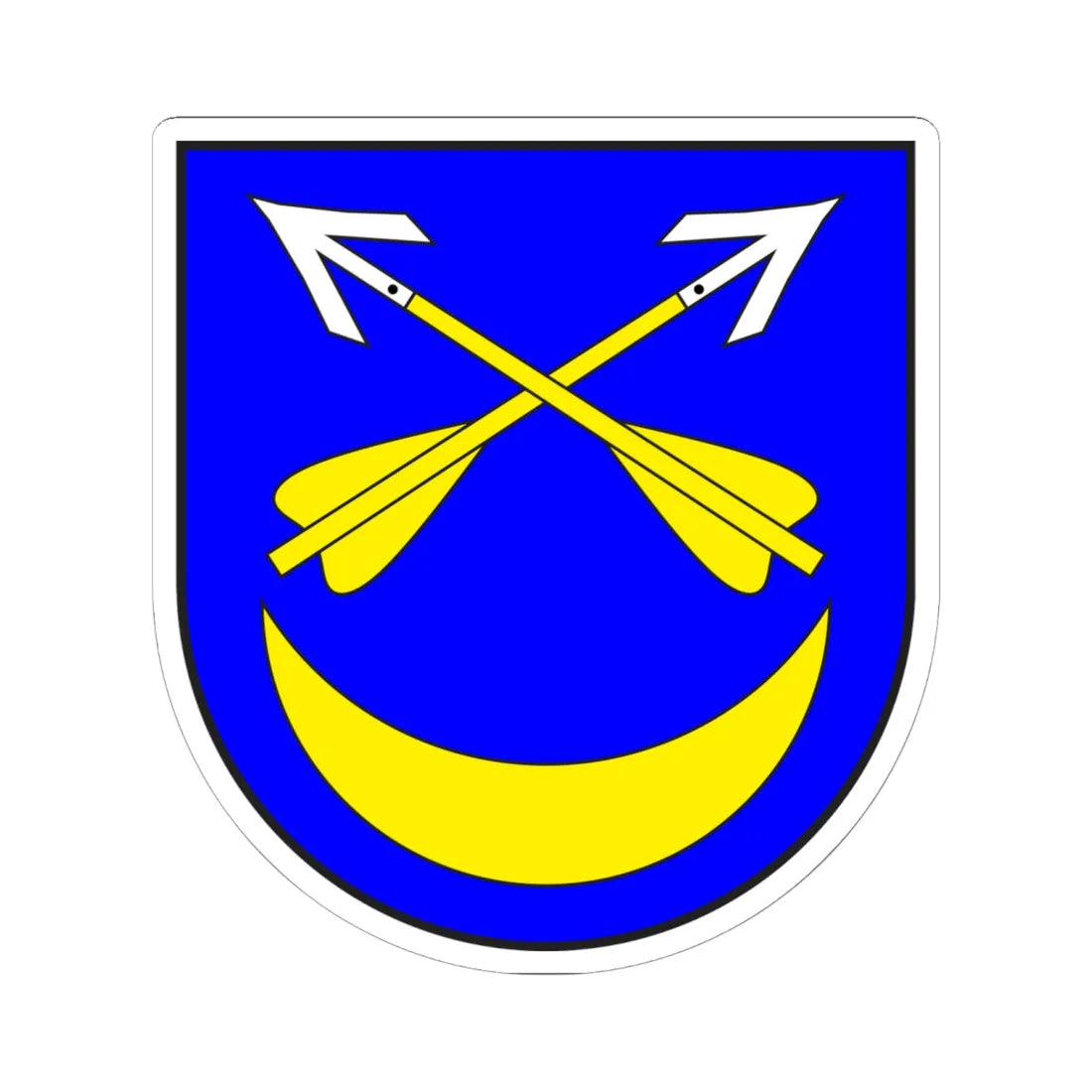 Furna wappen (Switzerland) (Coat of Arms) STICKER Vinyl Kiss-Cut Decal 6 Inch White - The Sticker Space