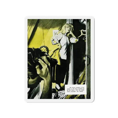 Furnished Room, Redbook, December 1946 (Magazine Illustration) Refrigerator Magnet - The Sticker Space