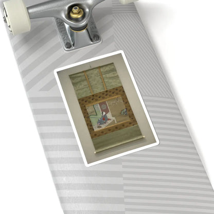 Furuyama Moromasa - Courtesan Resting on the Veranda - 18th century v2 - STICKER Vinyl Kiss-Cut Decal