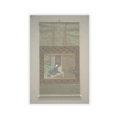 Furuyama Moromasa - Courtesan Resting on the Veranda - 18th century v2 - STICKER Vinyl Kiss-Cut Decal