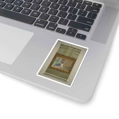 Furuyama Moromasa - Courtesan Resting on the Veranda - 18th century v2 - STICKER Vinyl Kiss-Cut Decal