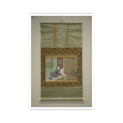 Furuyama Moromasa - Courtesan Resting on the Veranda - 18th century v2 - STICKER Vinyl Kiss-Cut Decal