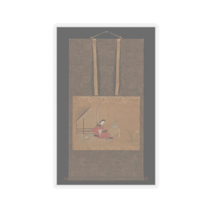 Furuyama Moroshige - Young Woman on a Veranda - second half of the 17th v3 - STICKER Vinyl Kiss-Cut Decal