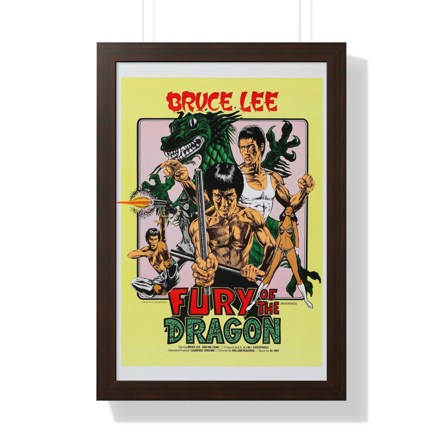 FURY OF THE DRAGON 1976 - Framed Movie Poster-16″ x 24″-The Sticker Space