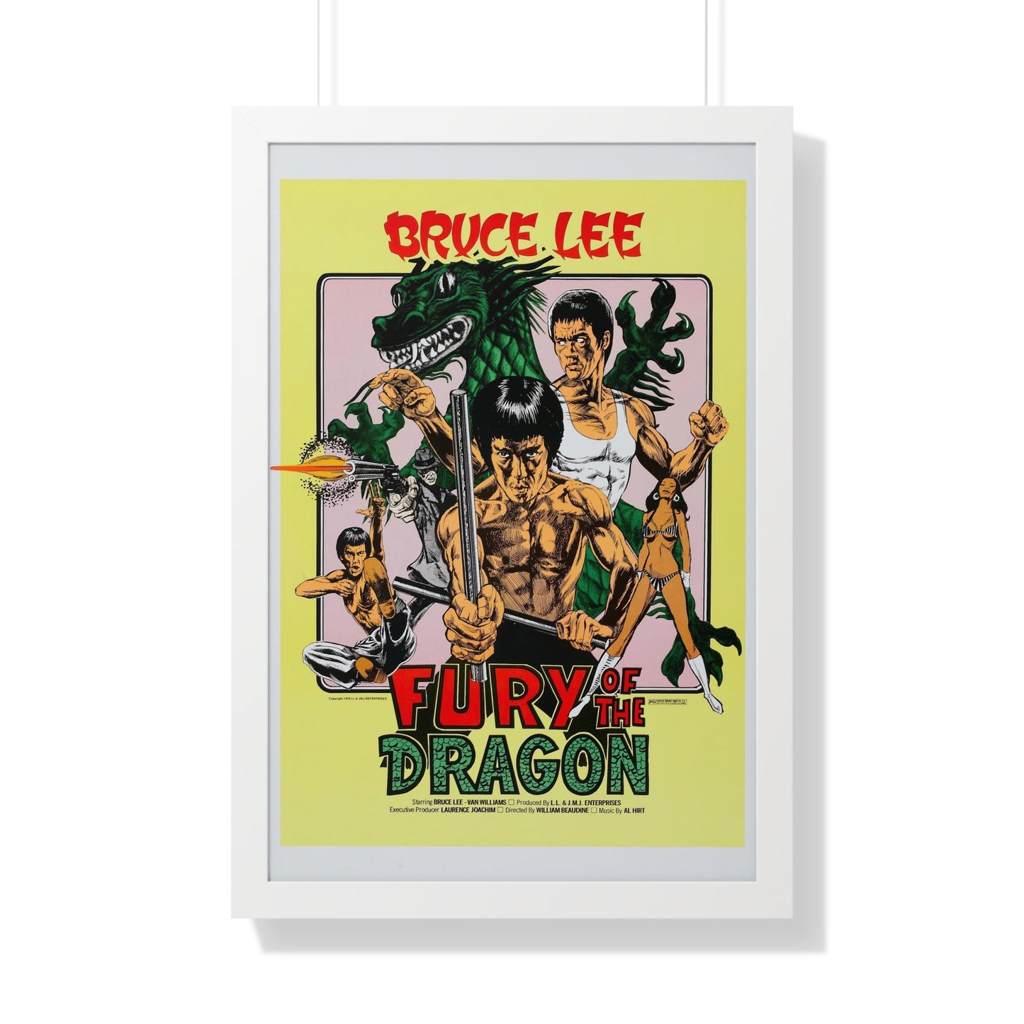 FURY OF THE DRAGON 1976 - Framed Movie Poster-20" x 30"-The Sticker Space