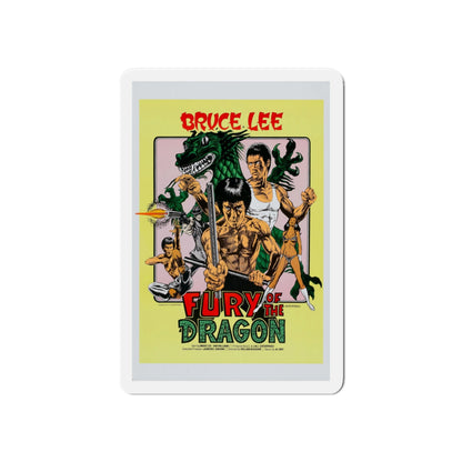 FURY OF THE DRAGON 1976 Movie Poster - Die-Cut Magnet-6 × 6"-The Sticker Space