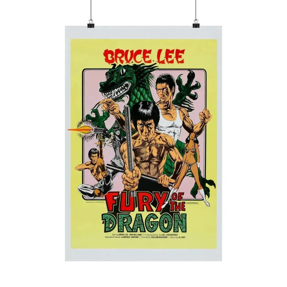 FURY OF THE DRAGON 1976 - Paper Movie Poster 16″ x 24″ Matte - The Sticker Space