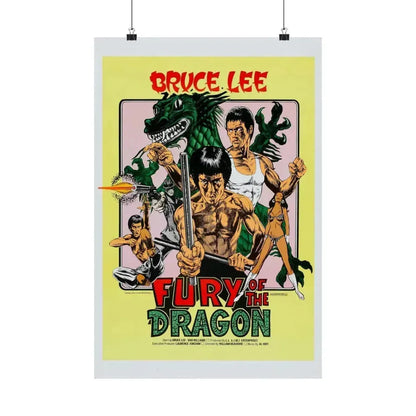 FURY OF THE DRAGON 1976 - Paper Movie Poster 16″ x 24″ Matte - The Sticker Space