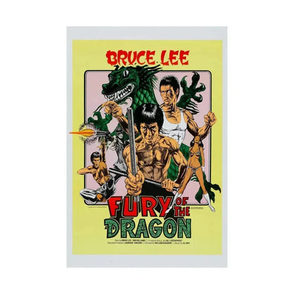 FURY OF THE DRAGON 1976 - Paper Movie Poster - The Sticker Space