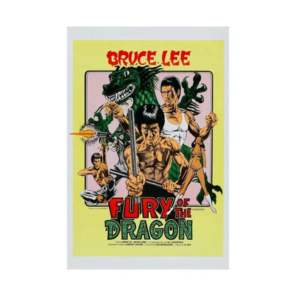 FURY OF THE DRAGON 1976 - Paper Movie Poster - The Sticker Space