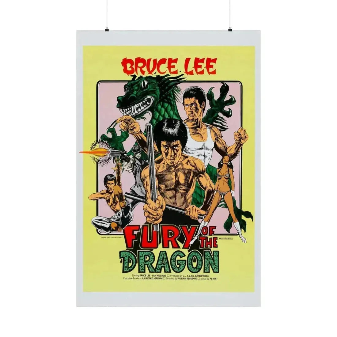 FURY OF THE DRAGON 1976 - Paper Movie Poster - The Sticker Space