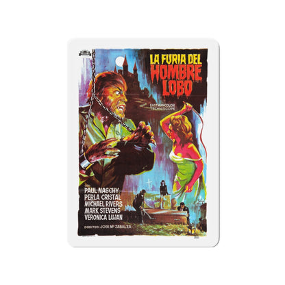 FURY OF THE WOLFMAN 1974 Movie Poster - Die-Cut Magnet-3" x 3"-The Sticker Space