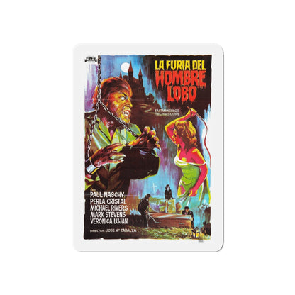 FURY OF THE WOLFMAN 1974 Movie Poster - Die-Cut Magnet-6 × 6"-The Sticker Space