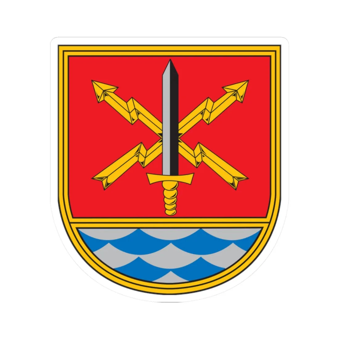 FüUstgSBw (Germany) (Coat of Arms) STICKER Vinyl Kiss-Cut Decal 2 Inch White - The Sticker Space