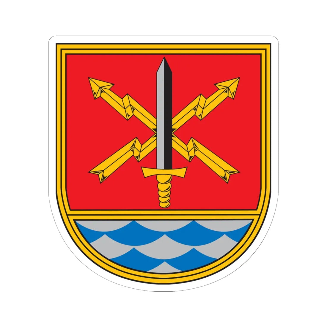 FüUstgSBw (Germany) (Coat of Arms) STICKER Vinyl Kiss-Cut Decal 6 Inch White - The Sticker Space