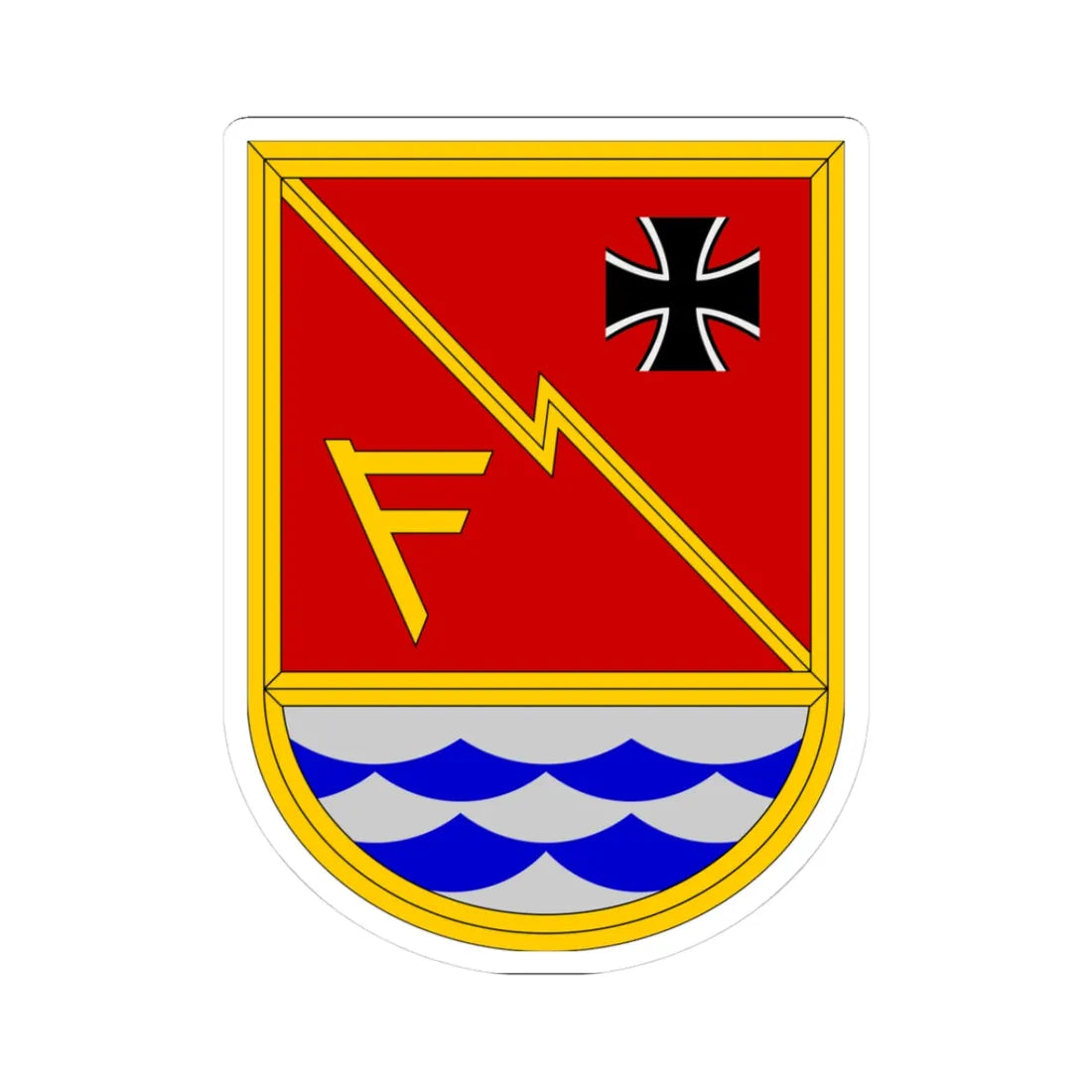 FüUstgSBw-Wappen (Germany) (Coat of Arms) STICKER Vinyl Kiss-Cut Decal 3 Inch White - The Sticker Space