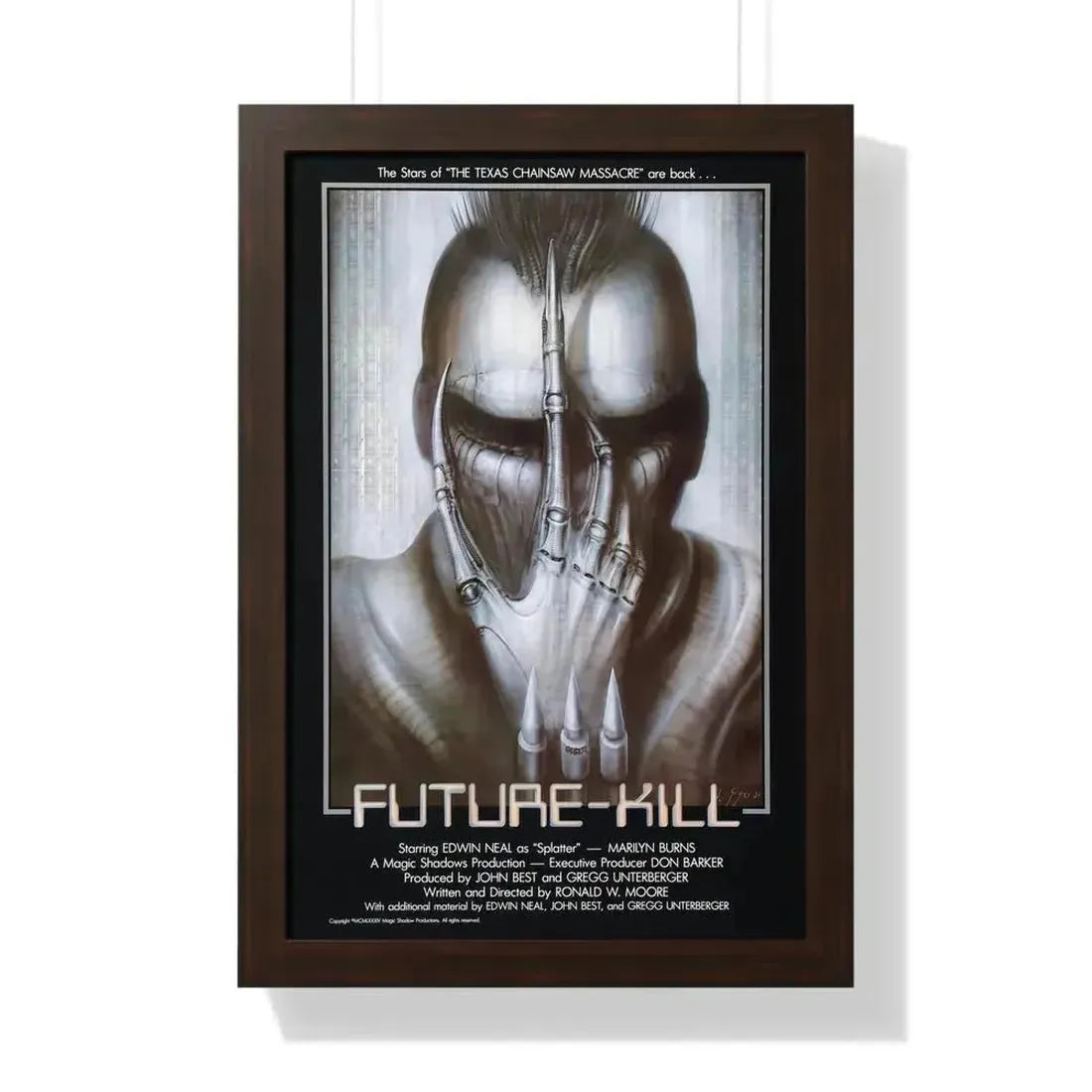 FUTURE KILL 1985 - Framed Movie Poster 16″ x 24″ Walnut - The Sticker Space