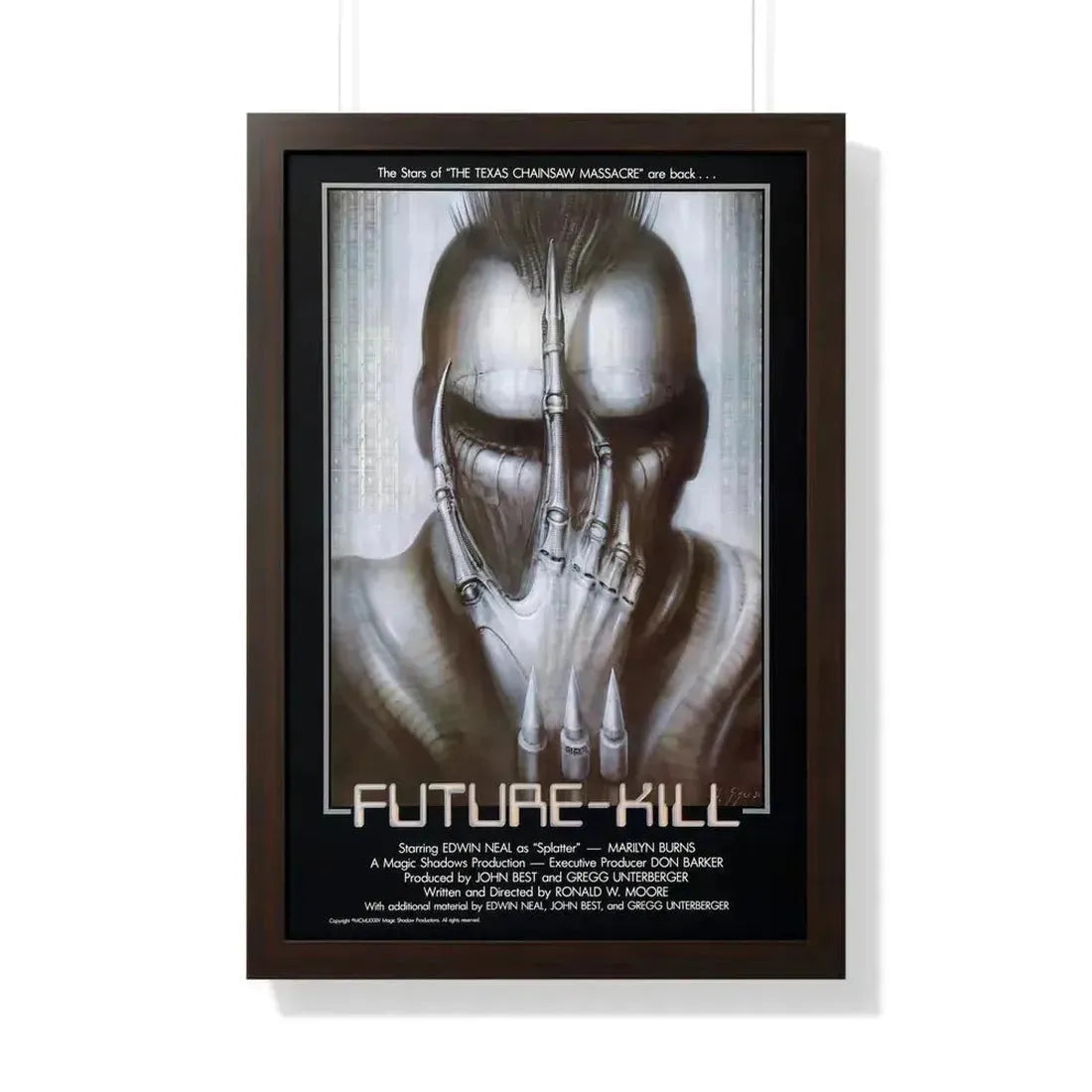 FUTURE KILL 1985 - Framed Movie Poster 20" x 30" Walnut - The Sticker Space
