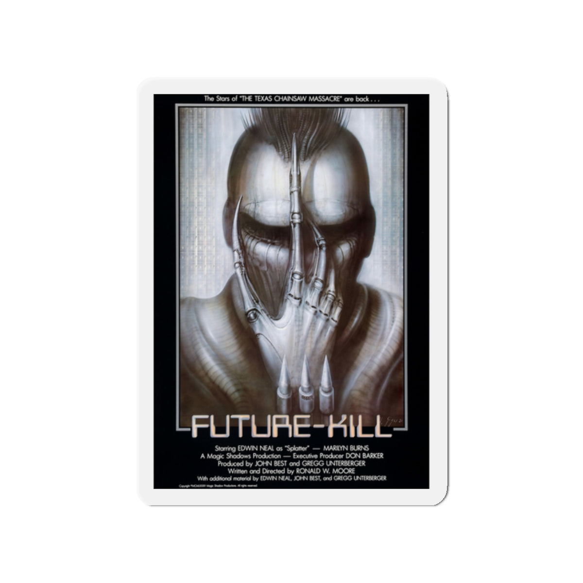 FUTURE KILL 1985 Movie Poster - Die-Cut Magnet-2" x 2"-The Sticker Space