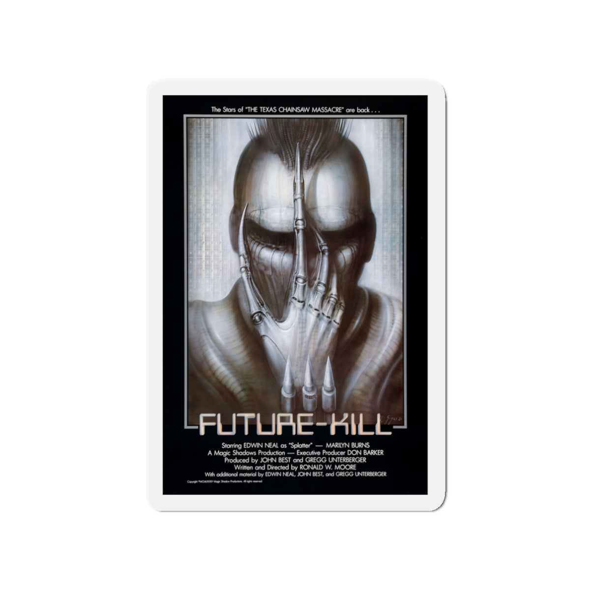 FUTURE KILL 1985 Movie Poster - Die-Cut Magnet-3" x 3"-The Sticker Space