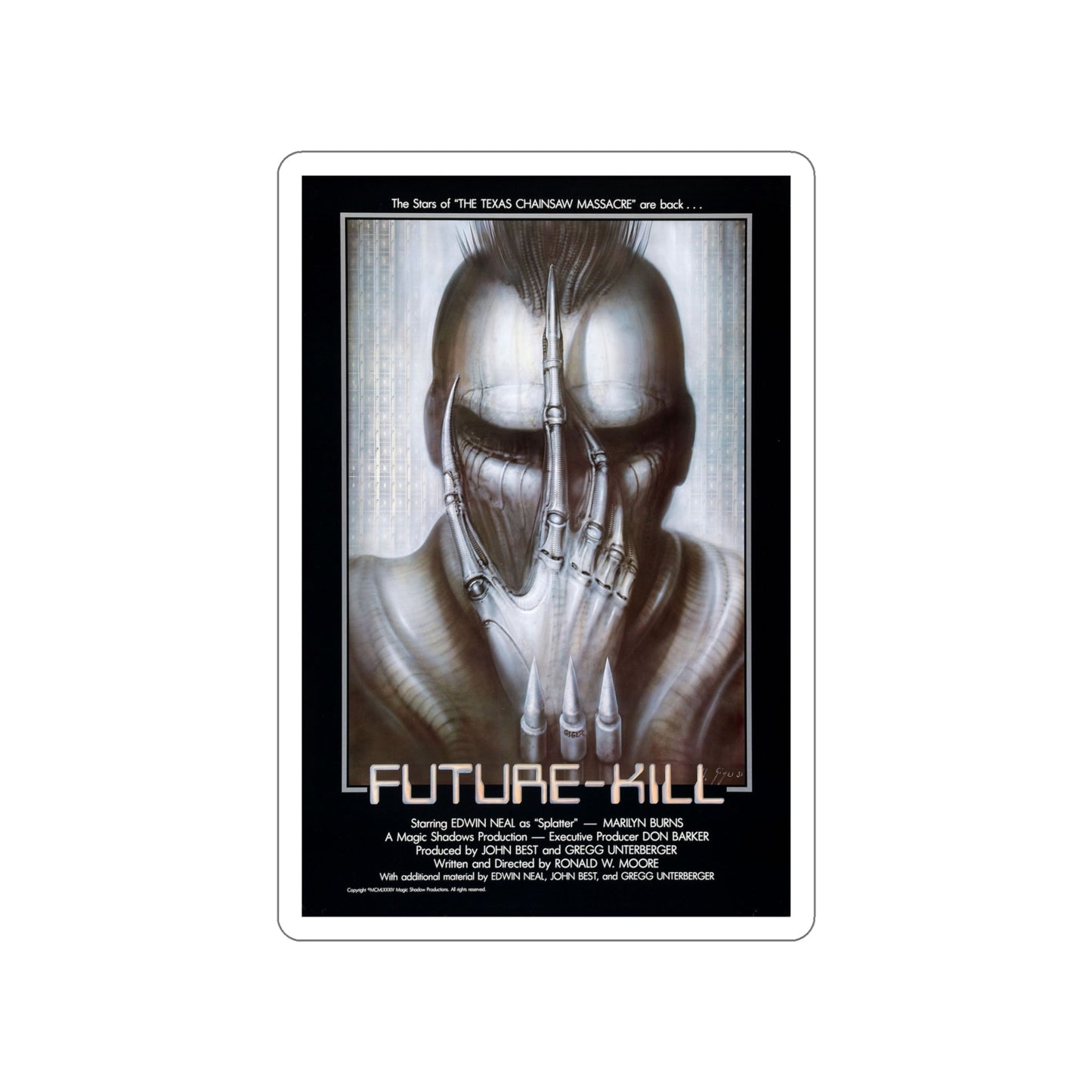 FUTURE KILL 1985 Movie Poster STICKER Vinyl Die-Cut Decal-6 Inch-The Sticker Space