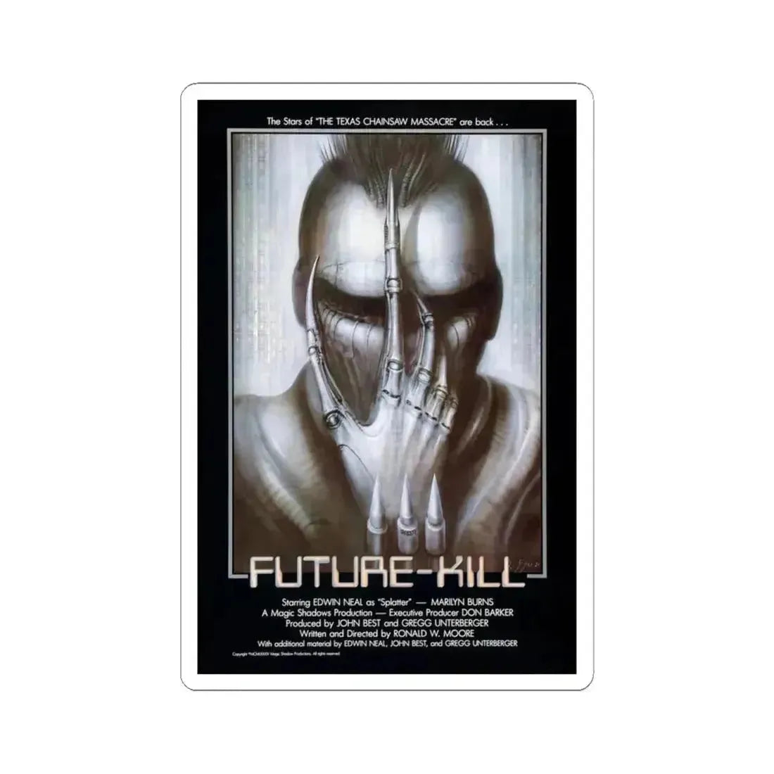 FUTURE KILL 1985 Movie Poster - STICKER Vinyl Kiss-Cut Decal 6 Inch White - The Sticker Space