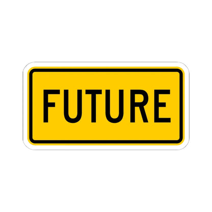 Future plate Wyoming (Wyoming) (Road Sign) STICKER Vinyl Kiss-Cut Decal 6 Inch White - The Sticker Space