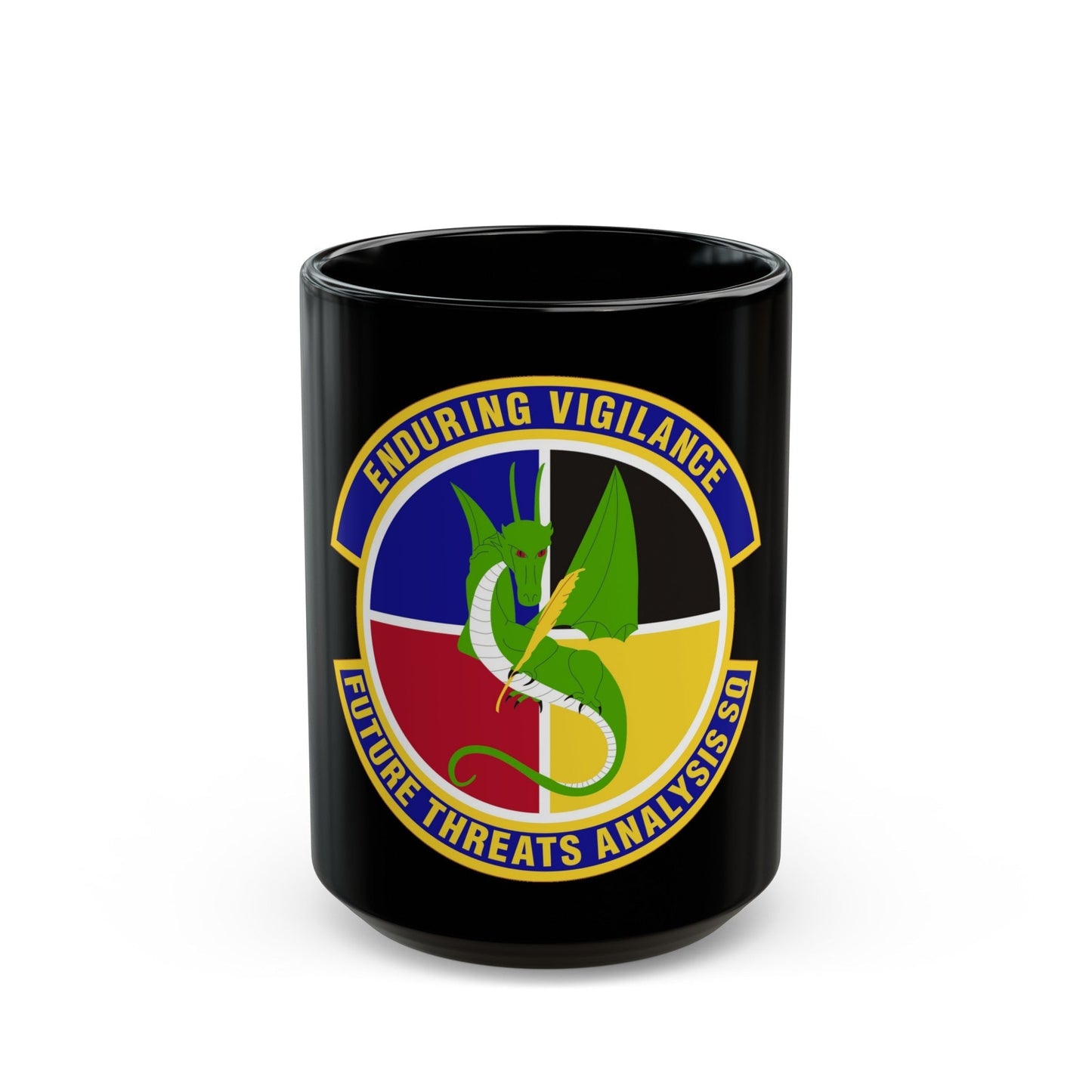 Future Threats Analysis Squadron (U.S. Air Force) Black Coffee Mug-15oz-The Sticker Space