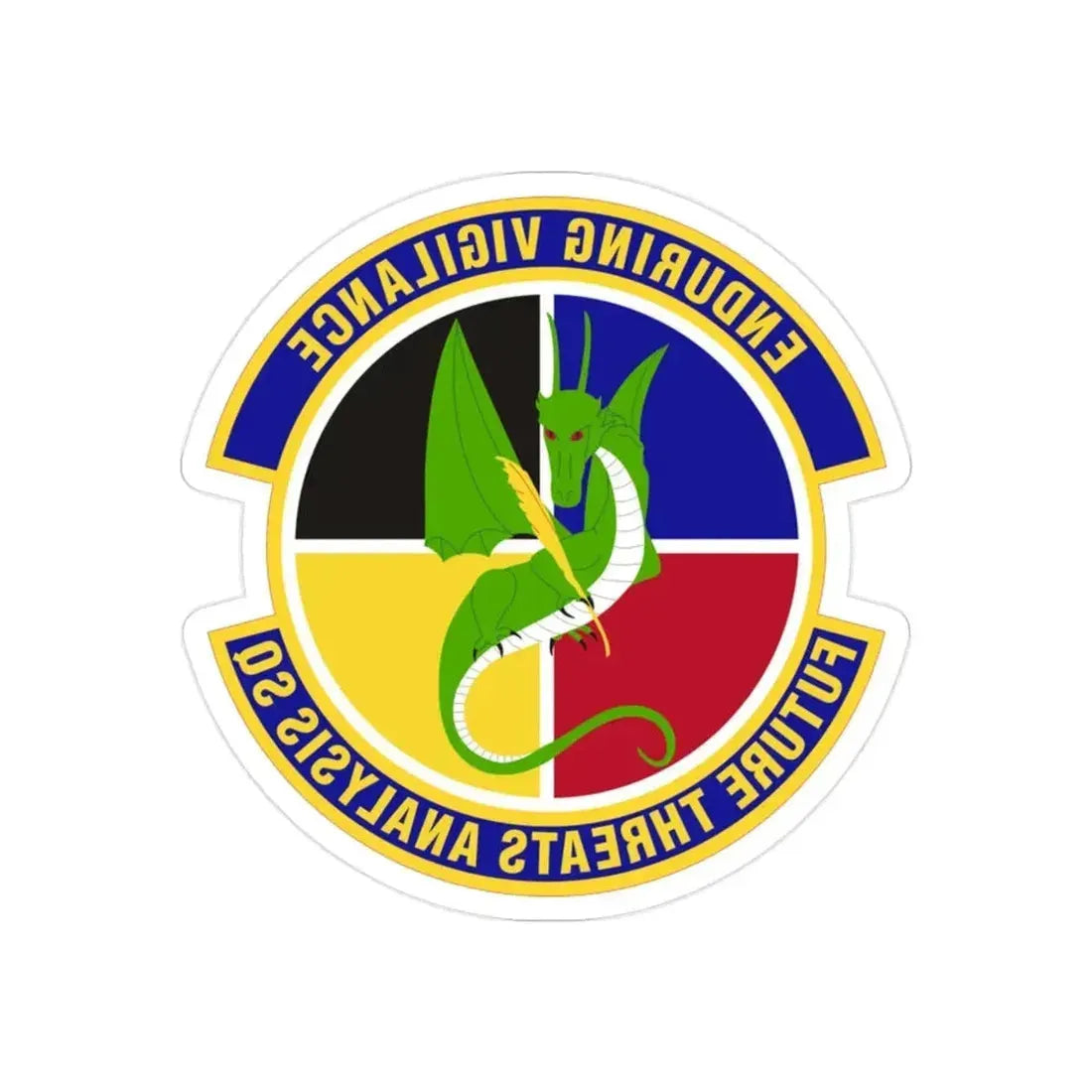 Future Threats Analysis Squadron (U.S. Air Force) REVERSE PRINT Transparent Die-Cut STICKER - The Sticker Space