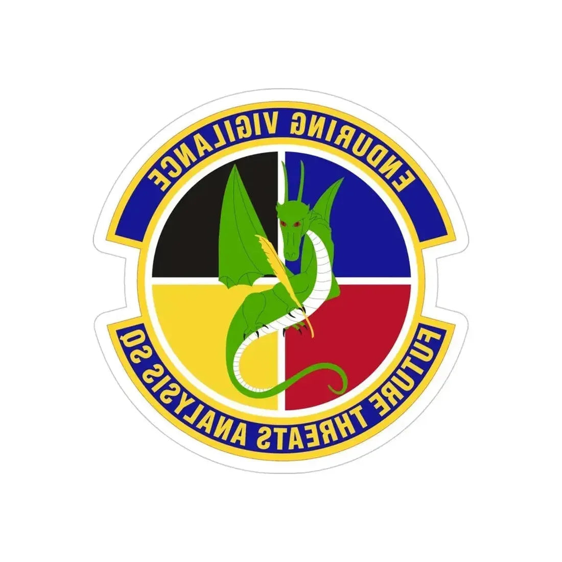 Future Threats Analysis Squadron (U.S. Air Force) REVERSE PRINT Transparent Die-Cut STICKER - The Sticker Space