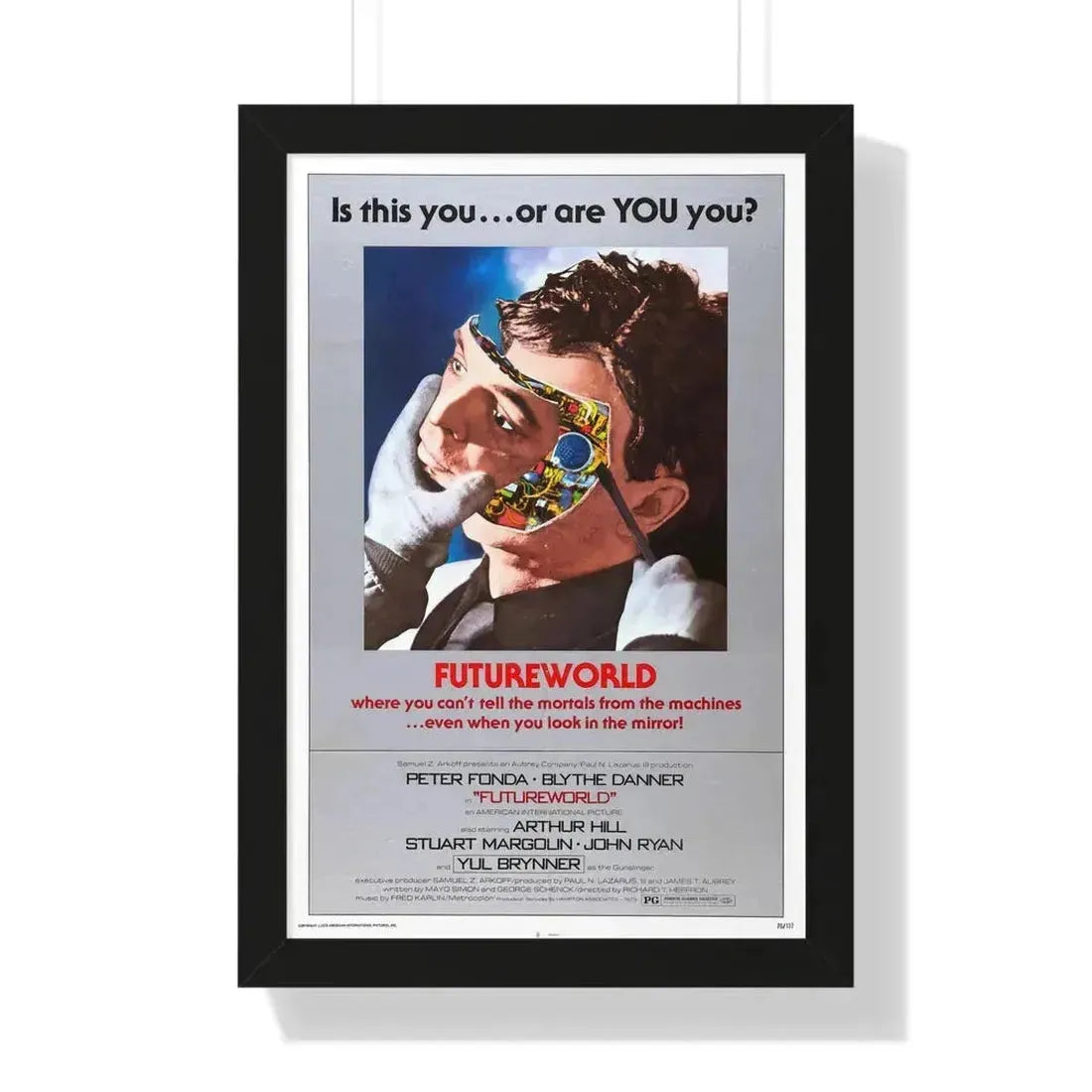 FUTUREWORLD 1976 - Framed Movie Poster 16″ x 24″ Black - The Sticker Space