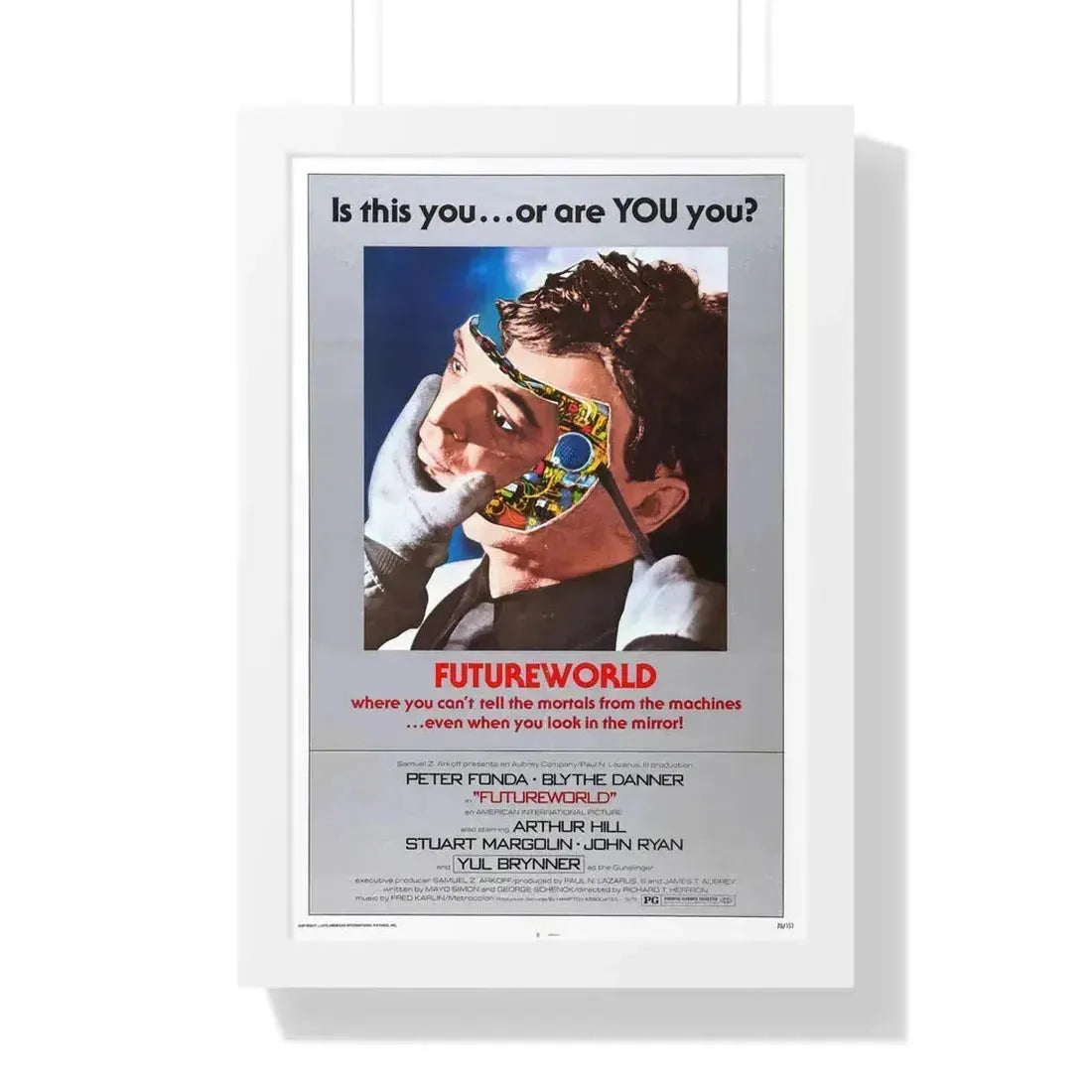 FUTUREWORLD 1976 - Framed Movie Poster 16″ x 24″ White - The Sticker Space
